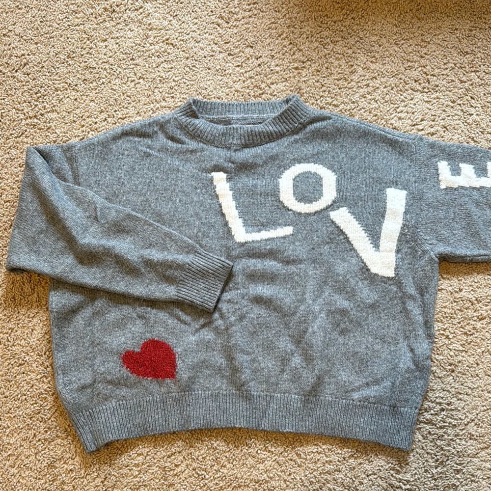 Lou&Grey  Love Sweater with Red Heart